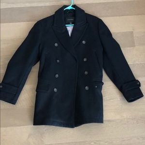 Black pea coat from banana republic